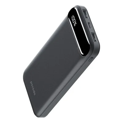 Porodo 20000mAh Power Bank with Digital Display - Black